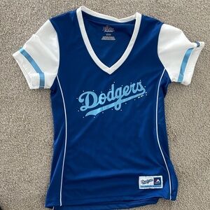 Majestic Dodgers Blue and White Womens